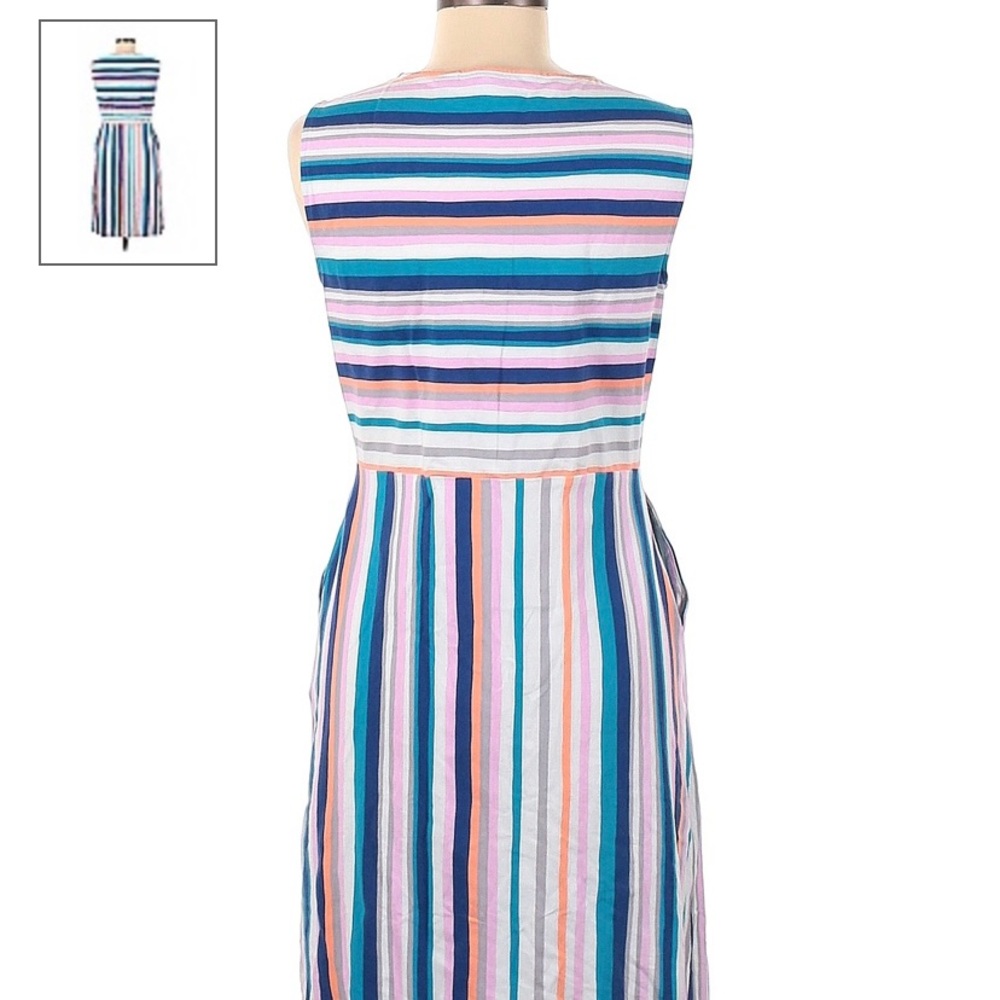 Land’s End women’s scoop neck striped dress with pockets size XL - Picture 2 of 3